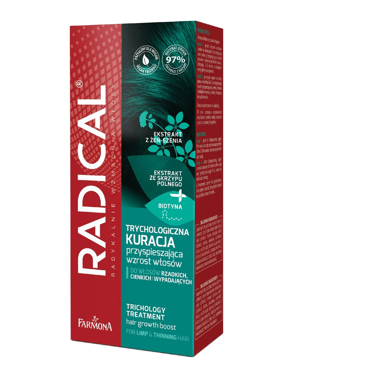 RADICAL Trichologinė priemonė plaukų augimui skatinti 70 ml