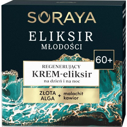 Soraya Jaunystės Eliksyras 60+ Regeneruojantis Kremas-eliksyras dienai ir naktiai 50ml