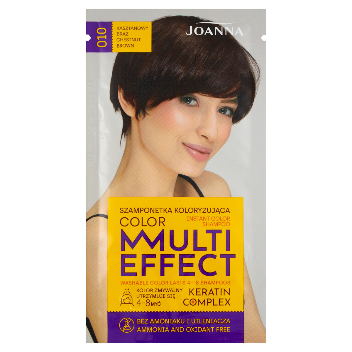 JOANNA Multi Effect Color Spalvota šampūnė nr. 10 Kaštoninė ruda 35 g