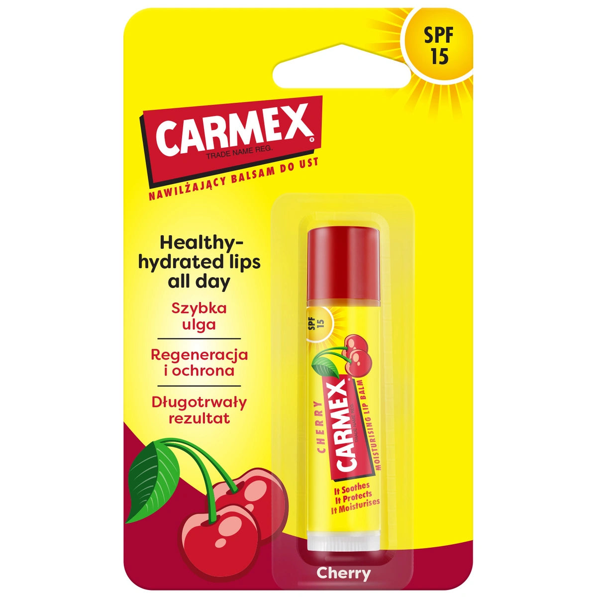 CARMEX Apsauginė lūpų balzamas Cherry SPF 15 4,25 g