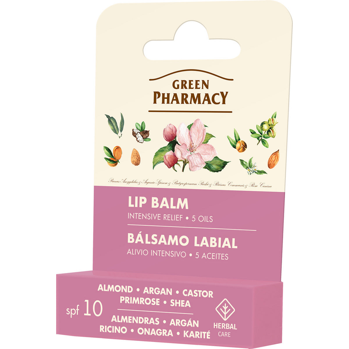 GREEN PHARMACY Lūpų balzamas su 5 aliejais 3,6 g