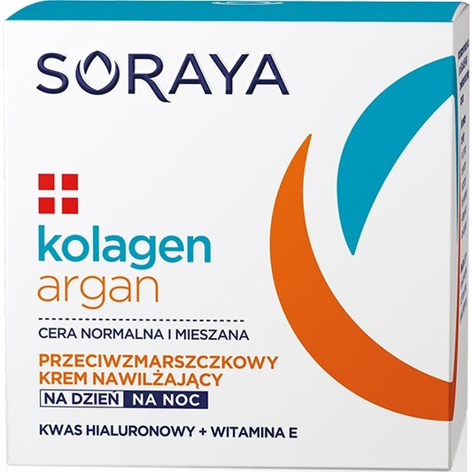 Soraya Kolagen Argan Drėkinamasis kremas nuo raukšlių dienai ir nakčiai 50ml