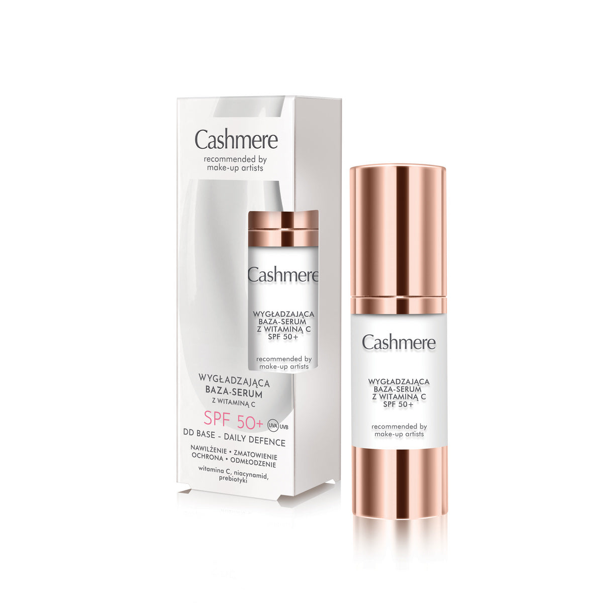 CASHMERE DD SPF 50 Išlyginamoji bazė-serumas su vitaminu C 30 ml