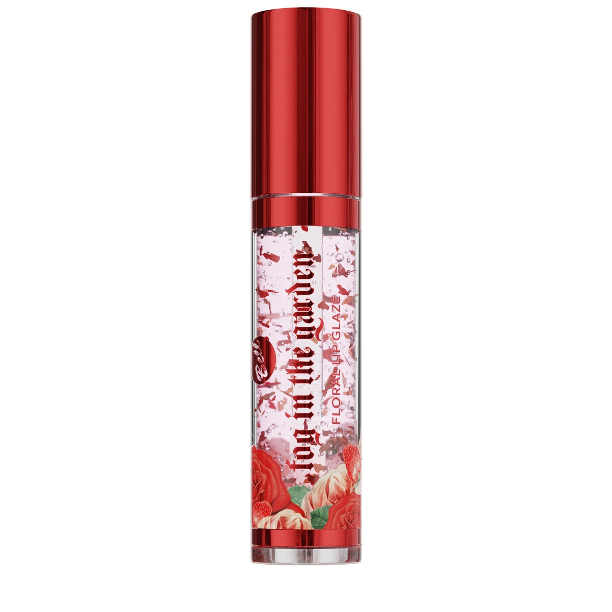 BELL Fog In The Garden Floral Lip Glaze Lūpų blizgesys su rožių žiedlapiais 01 3,8 g