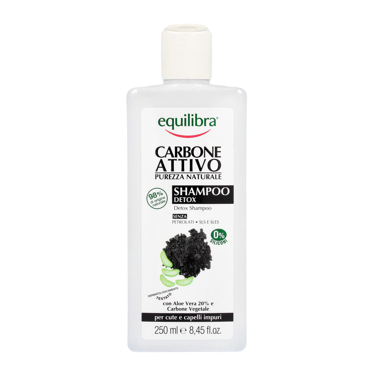 EQUILIBRA Carbone Šampūnas su aktyvinta anglimi Detox 265ml