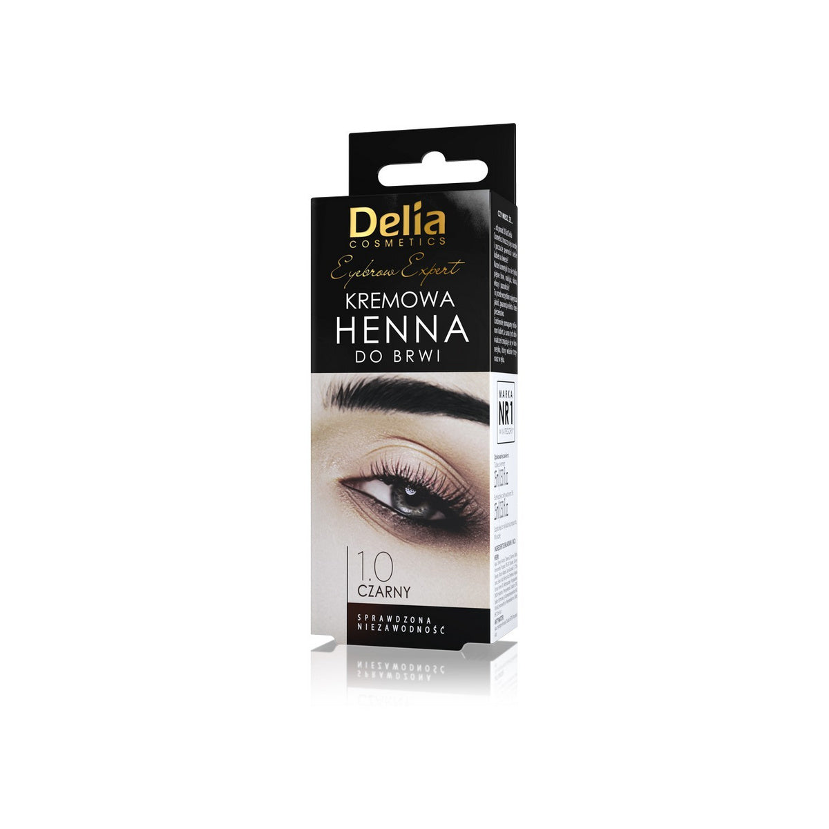 DELIA COSMETICS Henna antakiams kreminė 1.0 Juoda 15ml