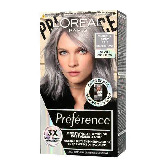 LOREAL Preference Vivid Colors Plaukų dažai nr. 9.112 Dūminė pilka (Camden Town)