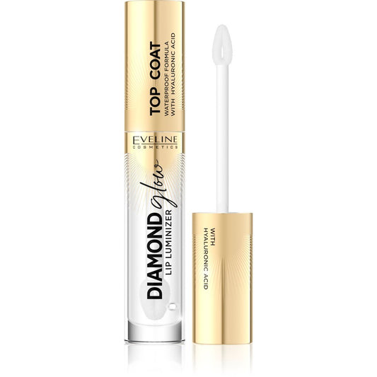 EVELINE Diamond Glow Lip Luminizer Lūpų blizgis su hialurono rūgštimi nr 01 4.5 ml