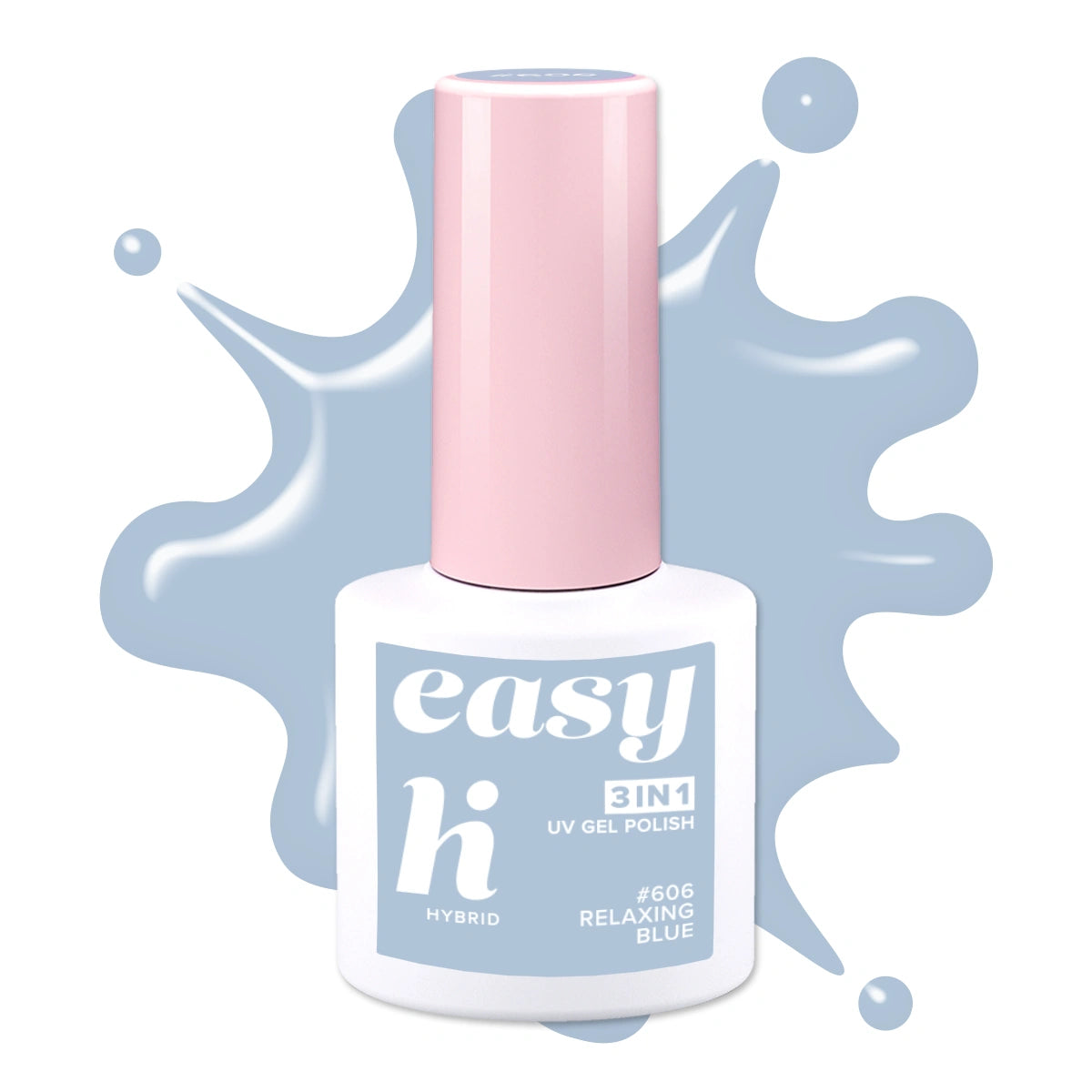 HI HYBRID Easy 3w1 Hibridinis lakas nr. 606 Relaxing Blue 5 ml