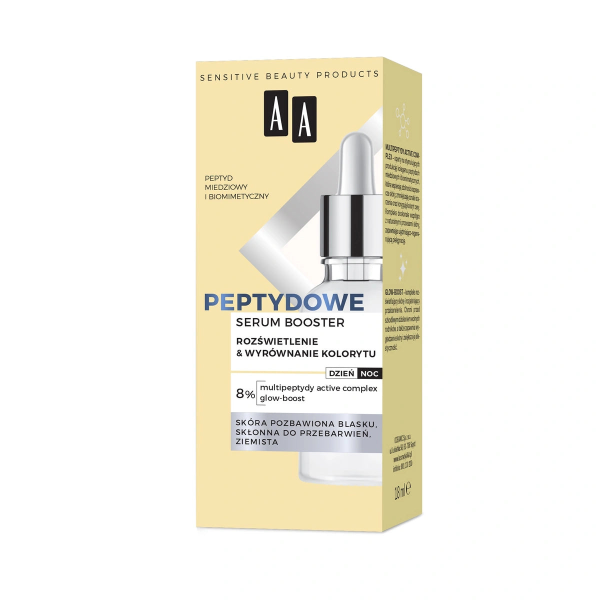 AA Peptidų Serum Booster Spindesys ir odos atspalvio suvienodinimas 18 ml