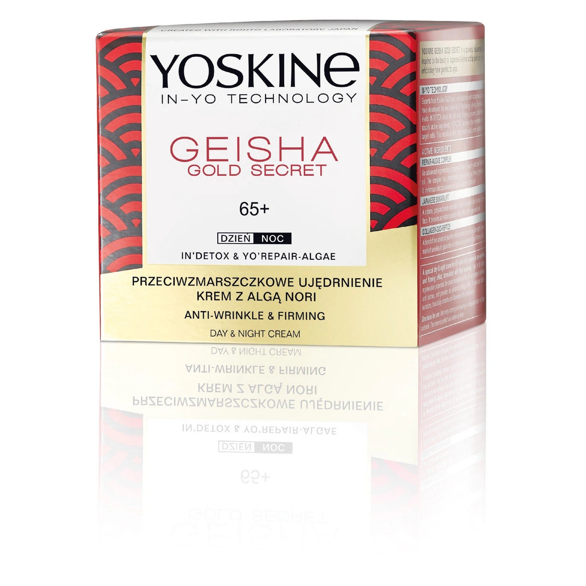 YOSKINE Geisha Gold Secret 65+ Stangrinantis kremas nuo raukšlių su kolagenu dienai ir nakčiai 50 ml