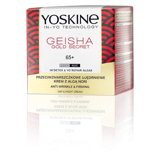 YOSKINE Geisha Gold Secret 65+ Stangrinantis kremas nuo raukšlių su kolagenu dienai ir nakčiai 50 ml