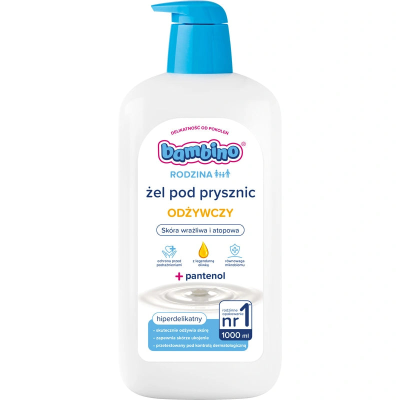 BAMBINO Rodzina Želė po dušu hiperdelikatni su pantenoliu - maitinanti 1000 ml