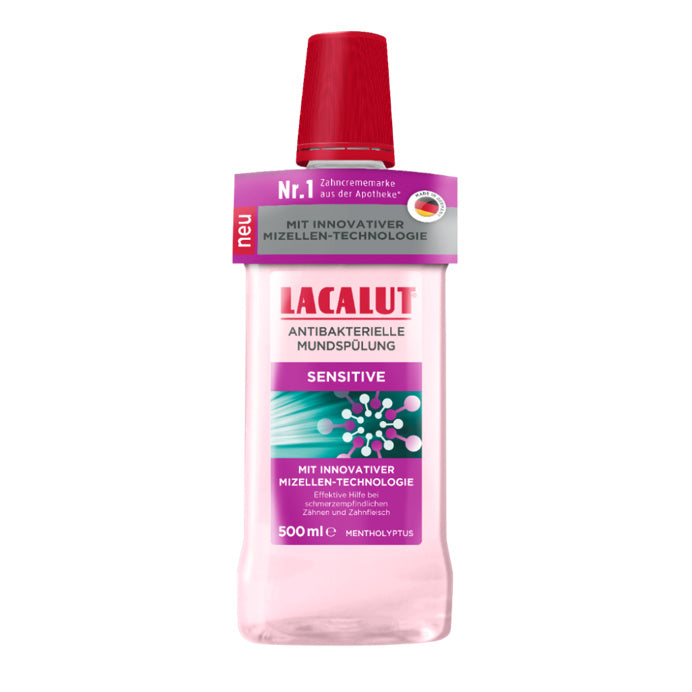 LACALUT Sensitive Antibakterinis burnos skalavimo skystis su micelarine technologija 500 ml