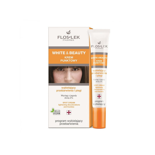 Floslek WHITE & BEAUTY® Taškinis kremas, balinantis pigmentines dėmes ir strazdanas 20 ml