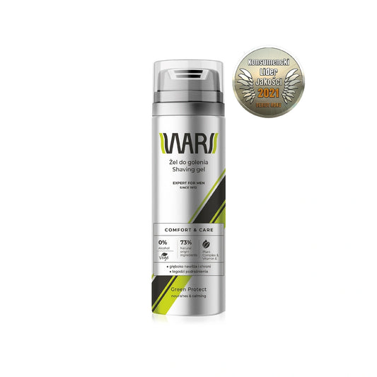 Wars Expert for Men Skutimosi gelis Comfort & Care - Augalų kompleksas ir vitaminas E 200ml