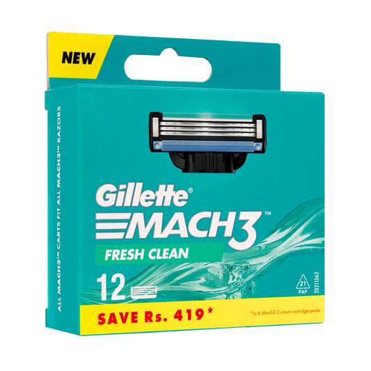 GILLETTE Mach3 Keitimo kasetės vyrams 1 vnt. - 12 vnt.