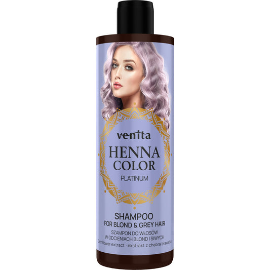 VENITA Henna Color Šampūnas plaukams šviesiems ir pilkiems - Platinum 300ml
