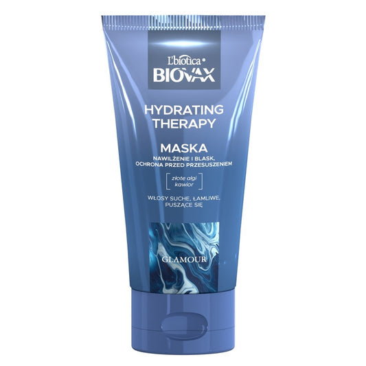 L'BIOTICA Biovax Glamour Drėkinamoji terapija - sausiems, lūžinėjantiems ir garbanotiems plaukams 150ml
