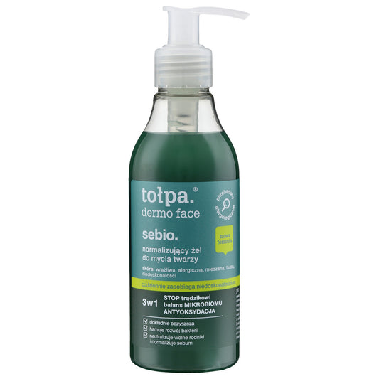 TOŁPA Dermo Face Sebio Normalizuojantis veido prausiklis 3w1 195 ml