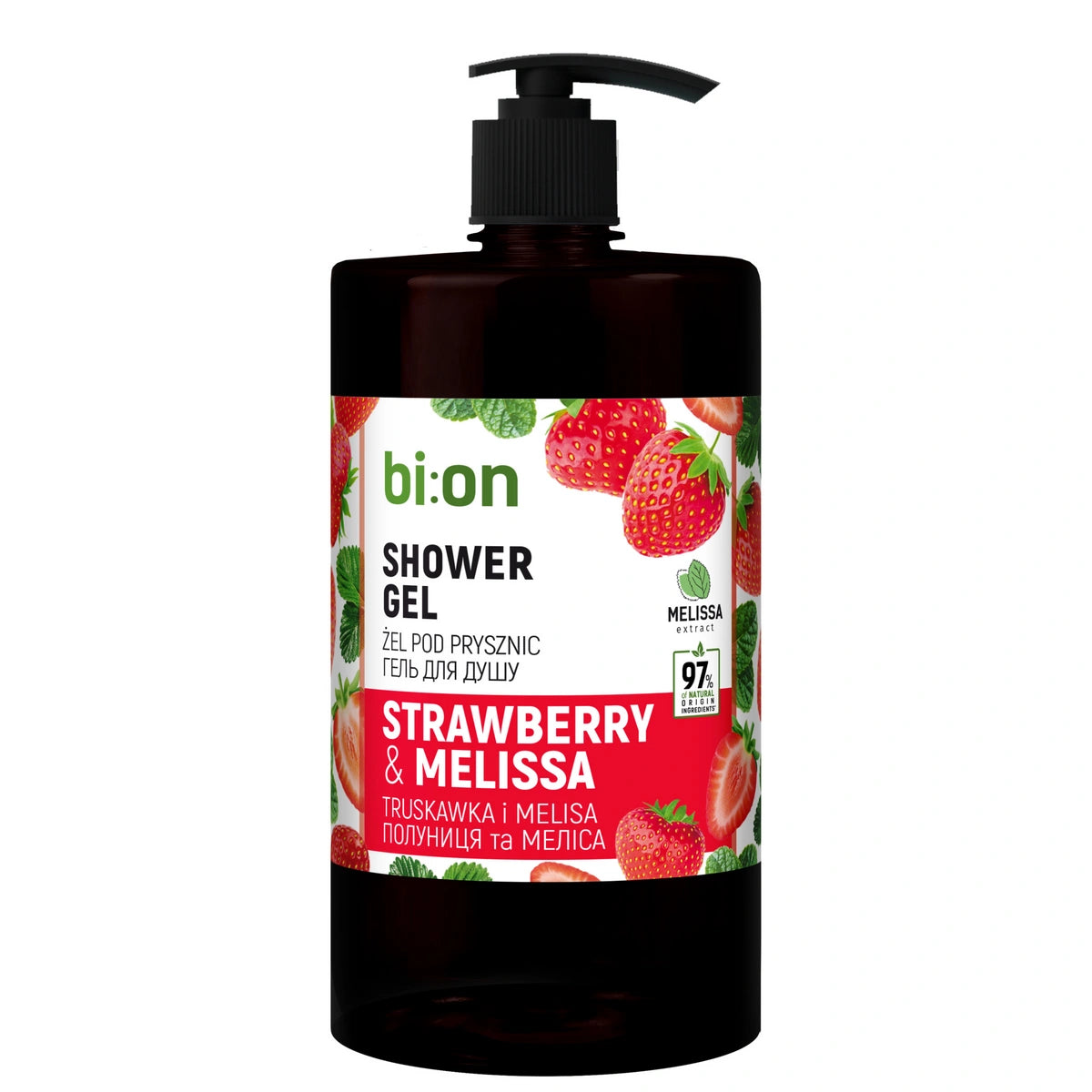 BIO NATURELL Kreminis gelis po dušu Braškė ir Melisa 946 ml