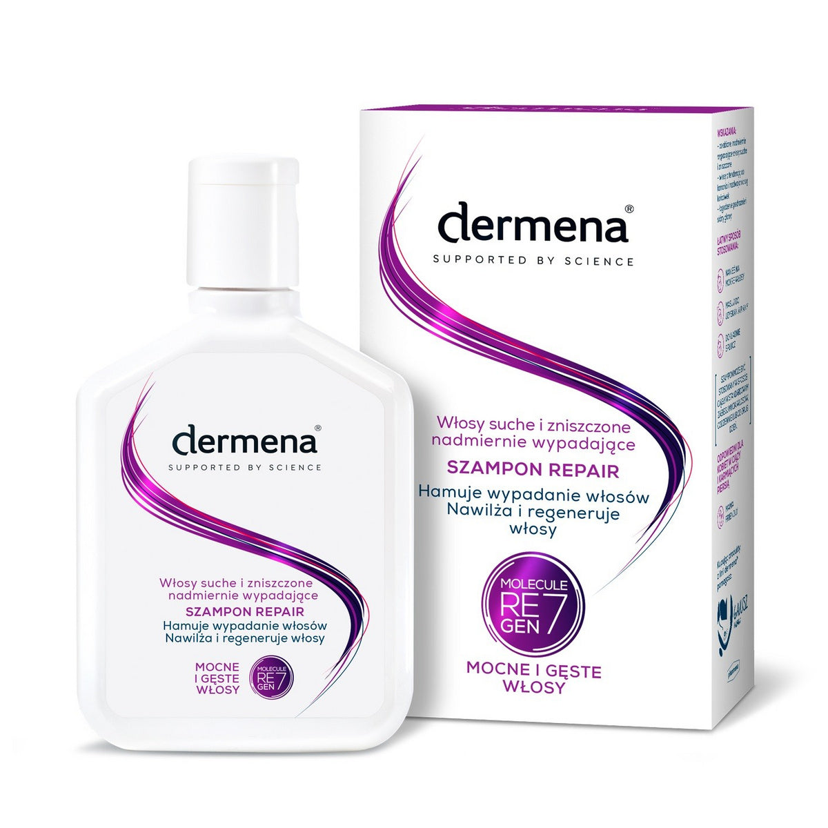DERMENA Supported By Science Šampūnas Repair sausiems, pažeistiems ir slenkantiems plaukams 200 ml