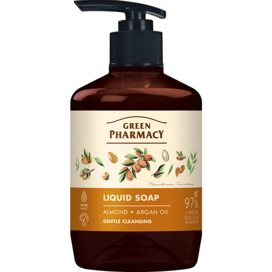 GREEN PHARMACY Skystas muilas Migdolai + Arganų aliejus 460 ml