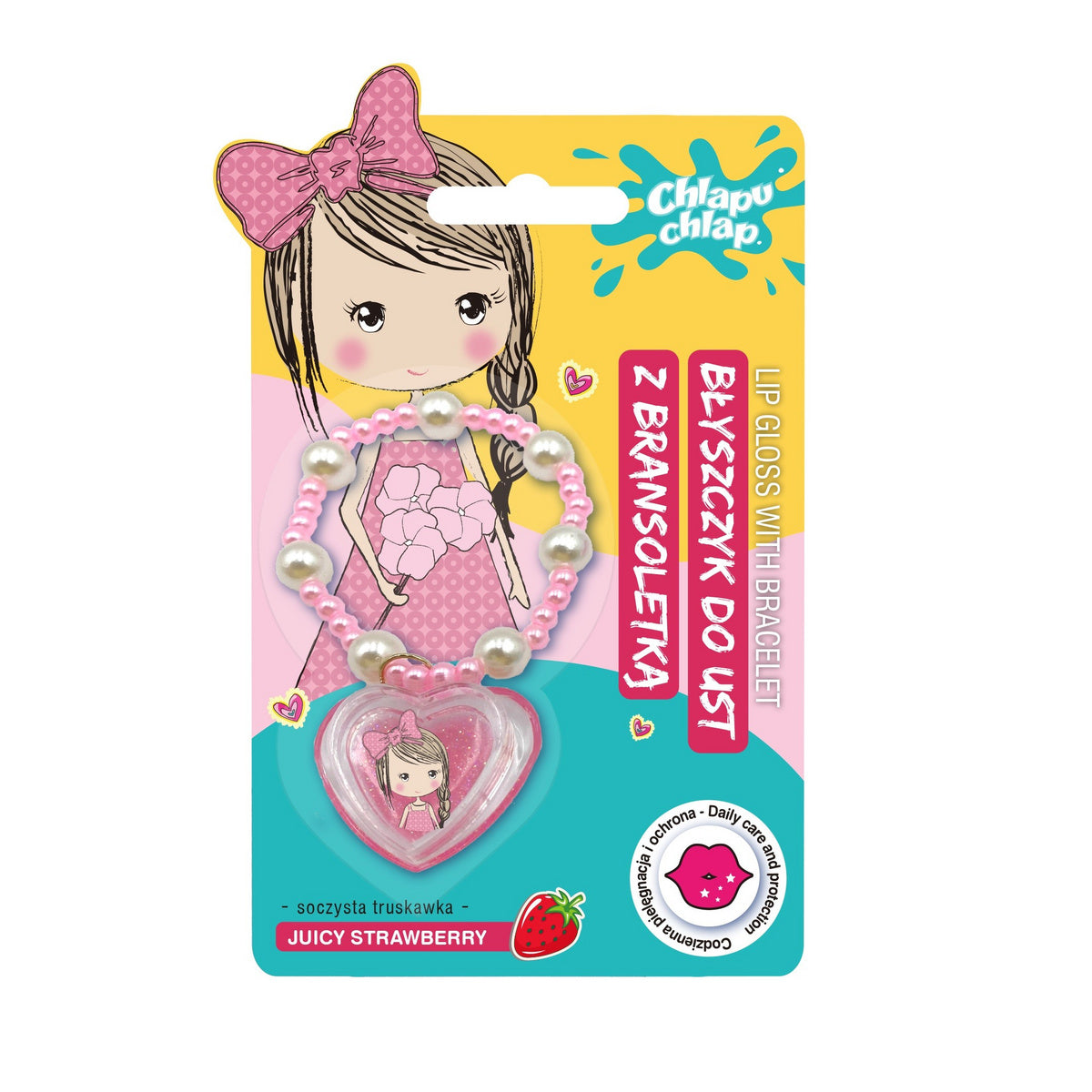 CHLAPU CHLAP Blizgis lūpoms su apyranke - Soczysta Truskawka 1 vnt.