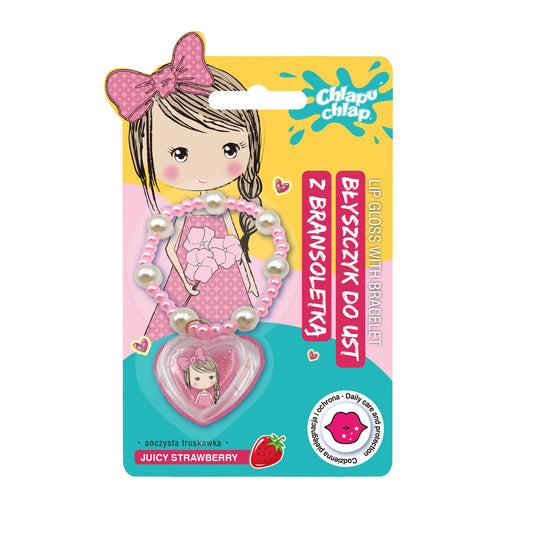 CHLAPU CHLAP Blizgis lūpoms su apyranke - Soczysta Truskawka 1 vnt.