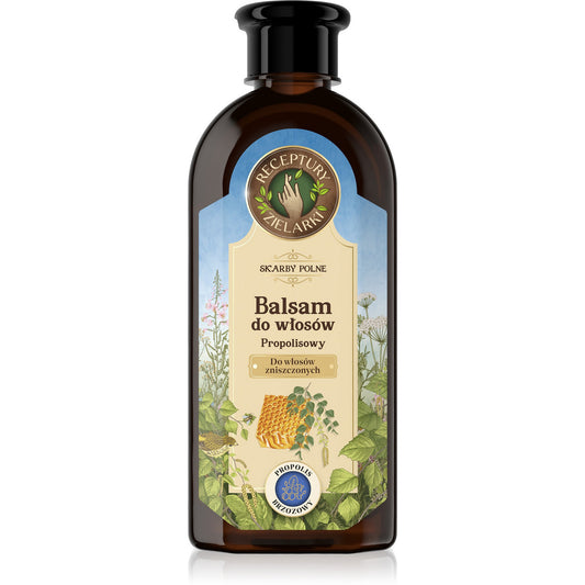 RECEPTURY ZIELARKI Laukų lobiai Balsamas su beržo propoliu pažeistiems plaukams 350ml