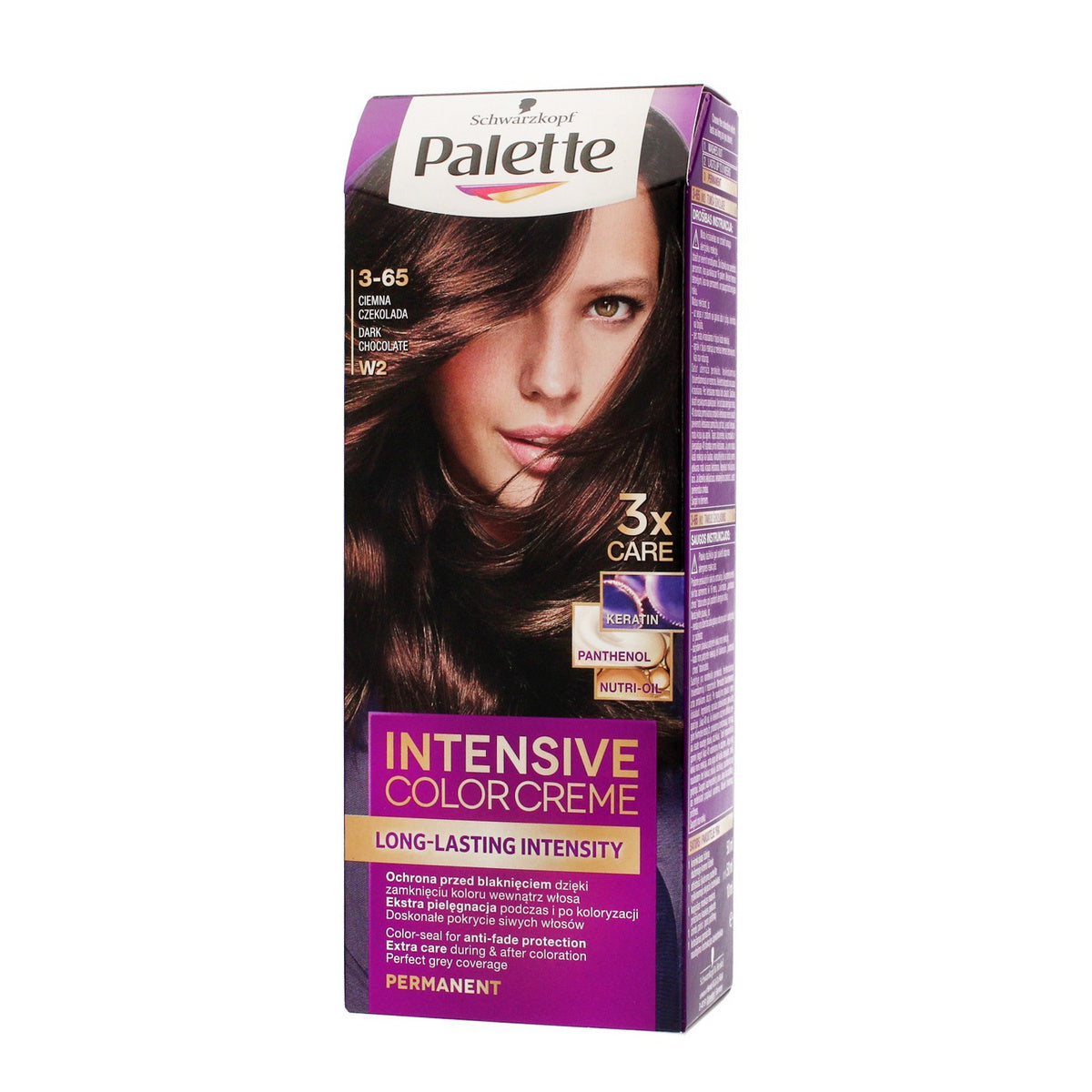 Palette Intensive Color Creme Multi Care Kremas koloryzujący nr 3-65 (W2) - tamsi šokolada