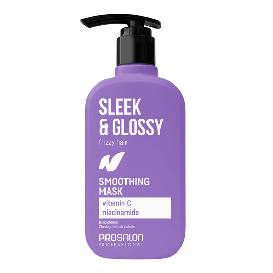 PROSALON Sleek&Glossy Išlyginamoji plaukų kaukė 375 ml