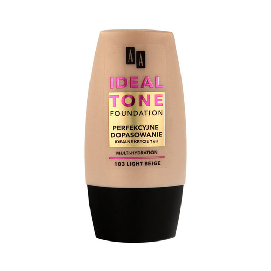 AA Make Up Ideal Tone Pagrindinis Fondas Tobulas Atitikimas nr 103 šviesiai bežinis 30ml
