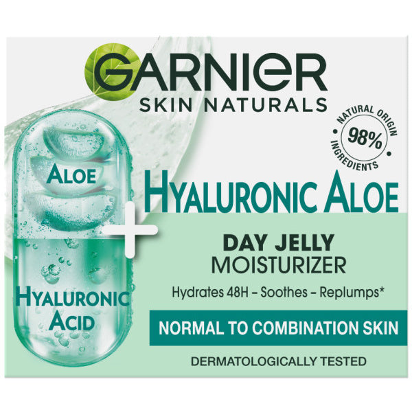 GARNIER Skin Naturals Hialurono Aloe Želė Lengvas Drėkinamasis Kremas-Gelis veidui 50 ml