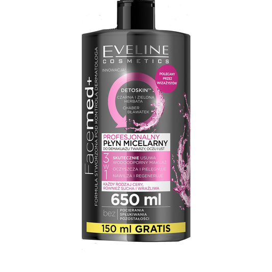 EVELINE Facemed+ Profesionalus micelinis skystis 3w1 650 ml