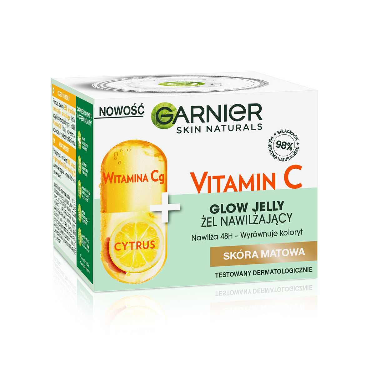 GARNIER Skin Naturals Vitamin C Drėkinamasis gelis su Vitaminu Cg + Citrusu - riebiai odai 50 ml