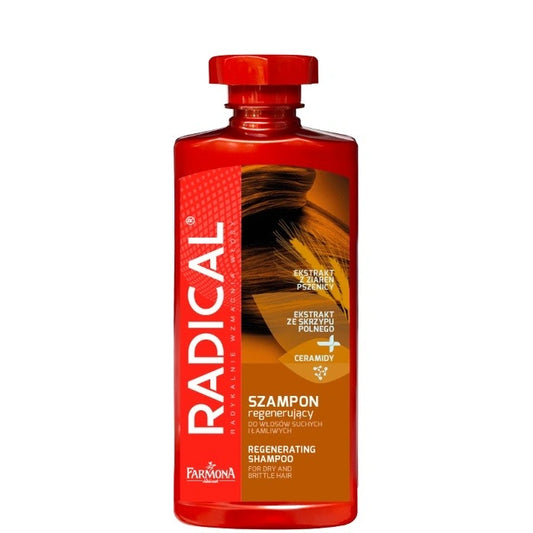 RADICAL Regeneruojantis šampūnas sausiems ir trapiems plaukams 400 ml