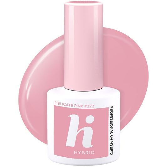 HI HYBRID Hibridinis lakas Choco & Latte #222 Delicate Pink 5ml