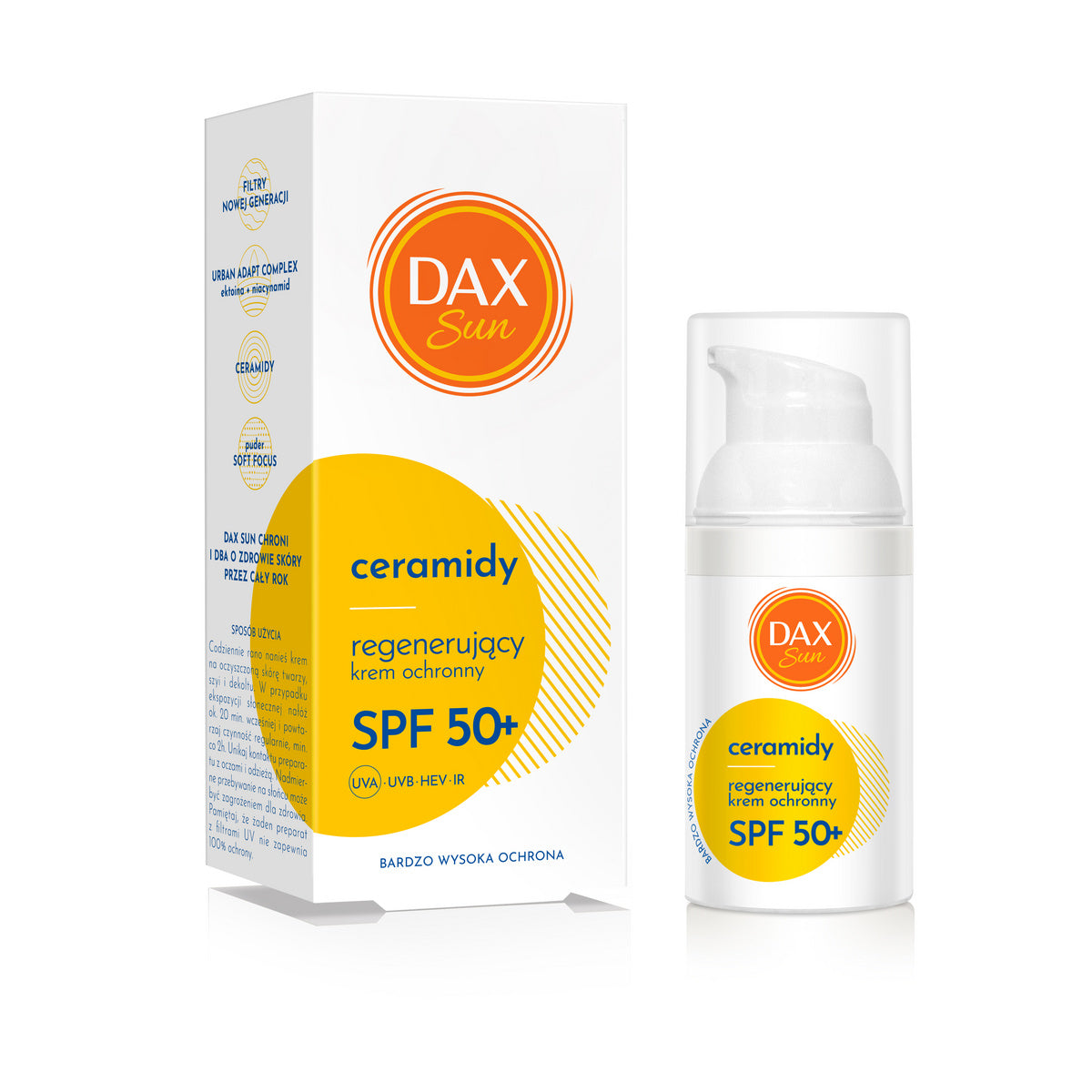 DAX Sun Regeneruojantis apsauginis kremas su ceramidais SPF 50+ 30 ml