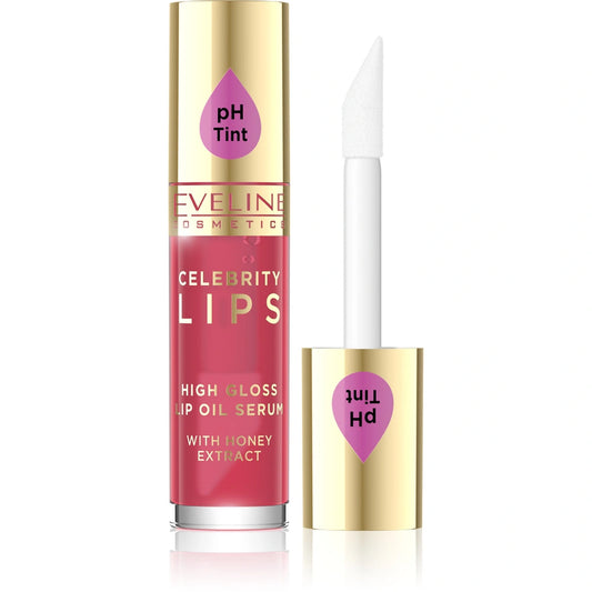 EVELINE Celebrity Lips Olejek – serumas lūpoms 04 Raudona 5 ml