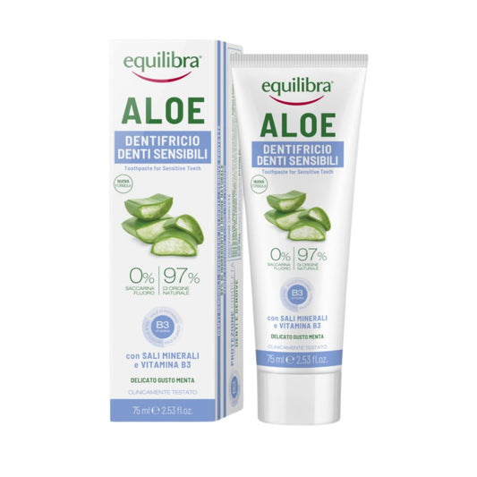 EQUILIBRA Aloe Pasta jautriems dantims ir dantenoms Sensitive 75 ml