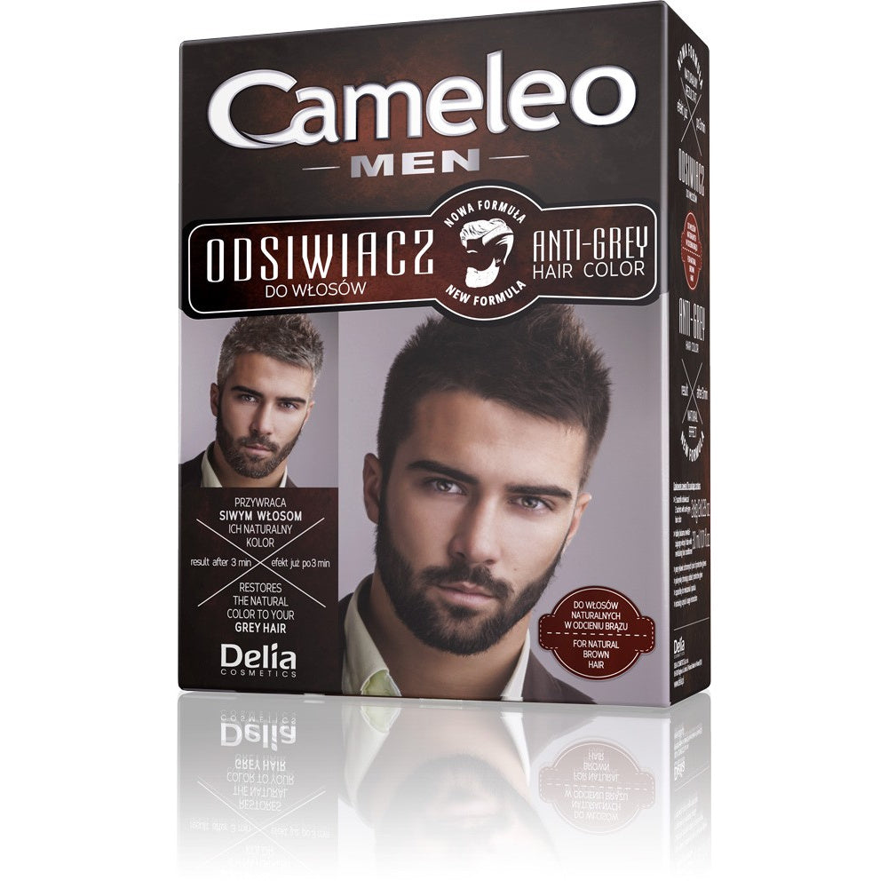 DELIA COSMETICS CAMELEO MEN Plaukų atšviečiamasis preparatas vyrams natūraliems ir rudiems plaukams 02
