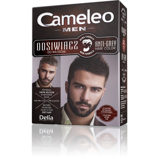 DELIA COSMETICS CAMELEO MEN Plaukų atšviečiamasis preparatas vyrams natūraliems ir rudiems plaukams 02