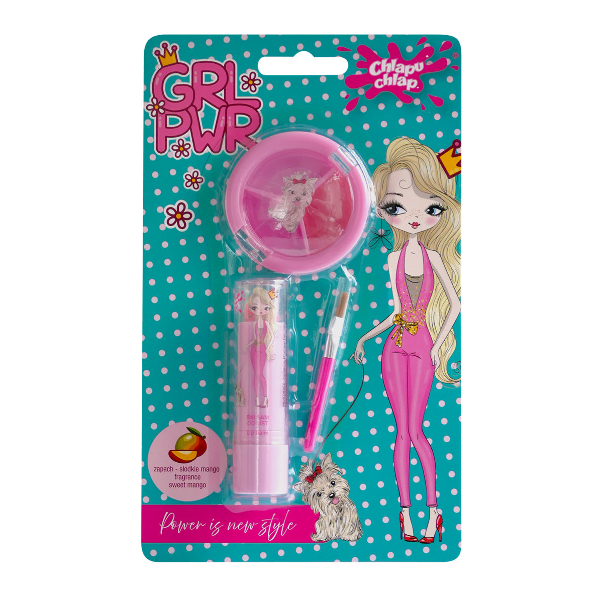 CHLAPU CHLAP Lūpų blizgis + Balsamas Girl Power - saldus mangas