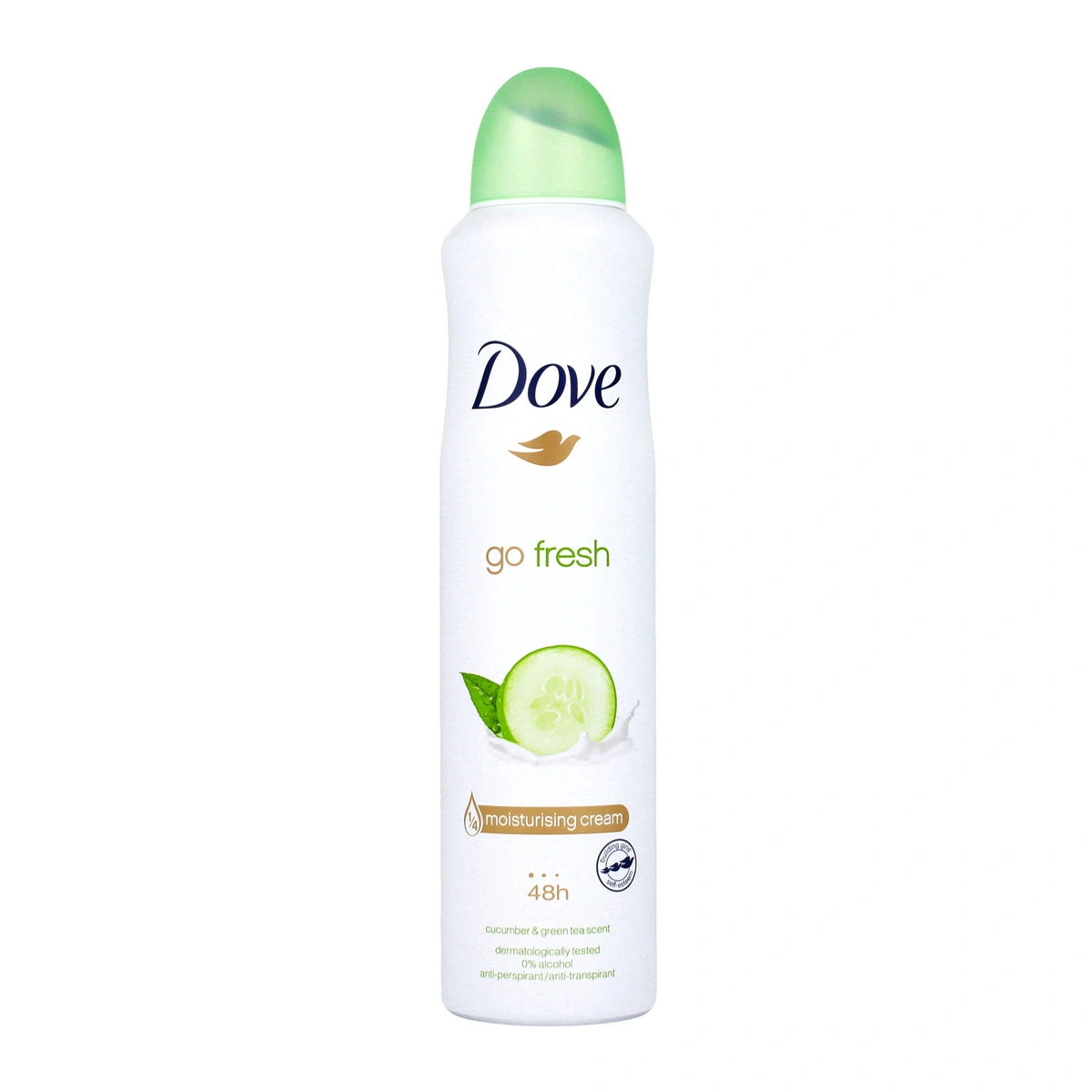 DOVE Go Fresh Agurkų ir Žaliosios Arbatos Dezodorantas antyperspirantas moterims purškiklyje 250 ml