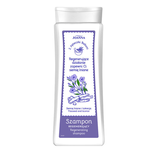 JOANNA Z Apteczki Babuni Šampūnas plaukams - Linų sėmenys ir saldymedis 300 ml