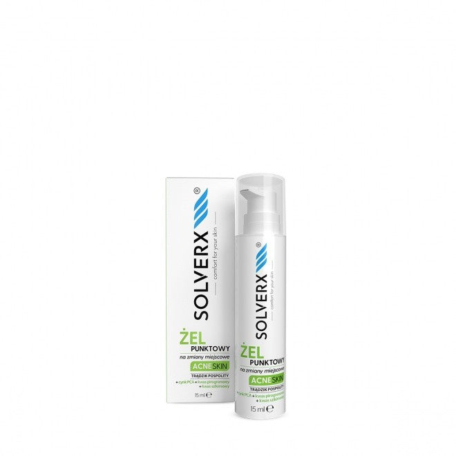SOLVERX Acne Skin Taškinis gelis nuo spuogų 15ml