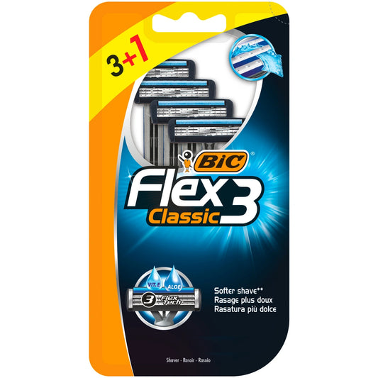 BIC Skustuvė - Bic Flex 3 Clasic Blister 3+1