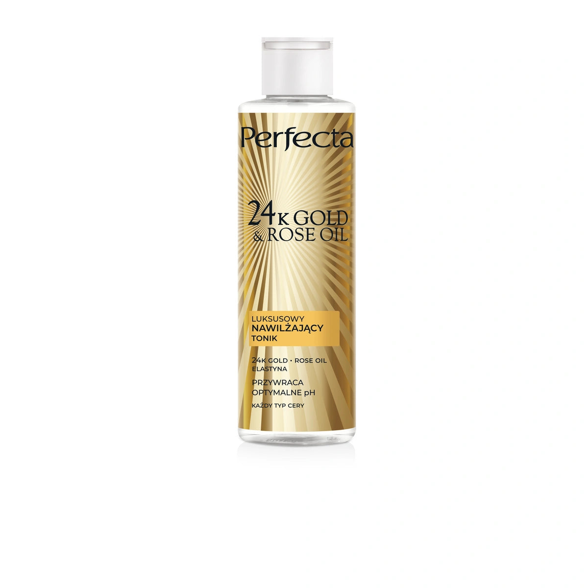 PERFECTA 24K Gold & Rose Oil Prabangus drėkinamasis tonikas brandžiai odai 200 ml