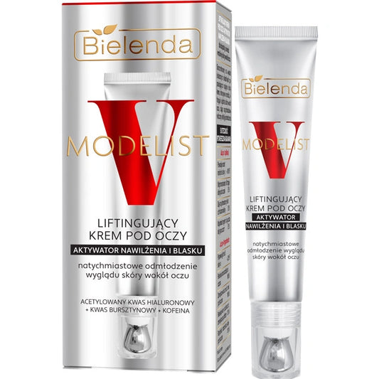 BIELENDA V-MODELIST Liftinguojantis kremas po akimis - drėkinimo ir spindesio aktyvatorius 15 ml